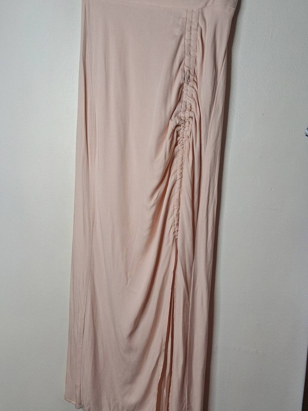 ASOS Blush Pink Ruched Draped Maxi Skirt NWT US 4